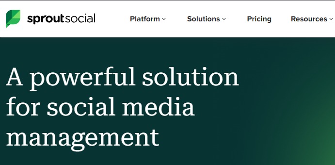 TweetEraser's screenshot van de website van Sprout Social.